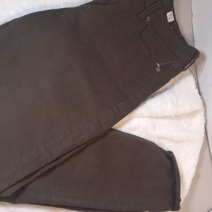 Women’s lucky brand Ava crop khaki green jeans size 10/30